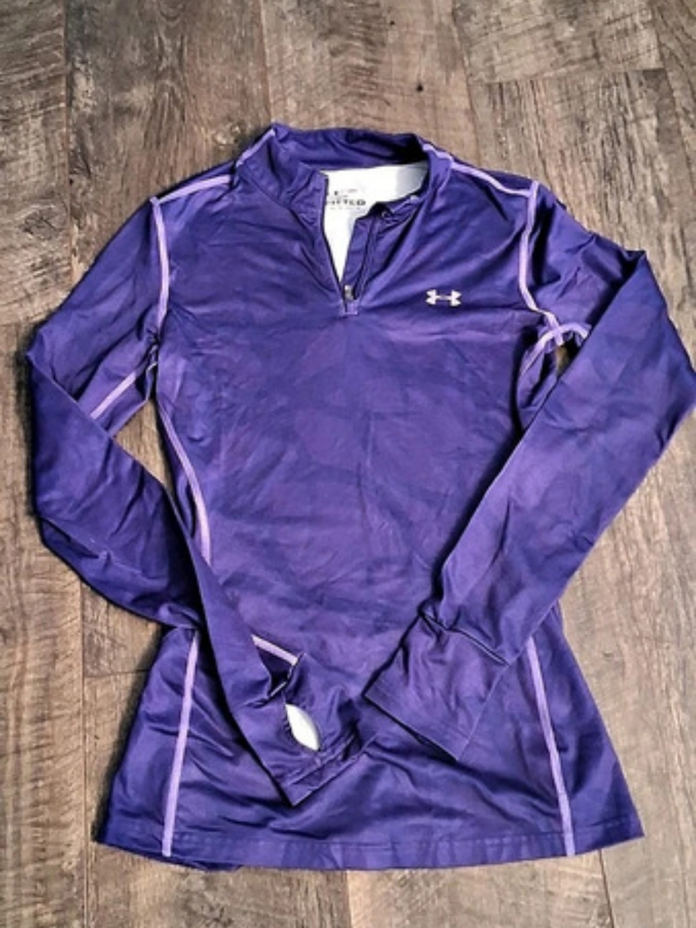 Under Armour ColdGear Fitted Purple Athletic Quarter-Zip
